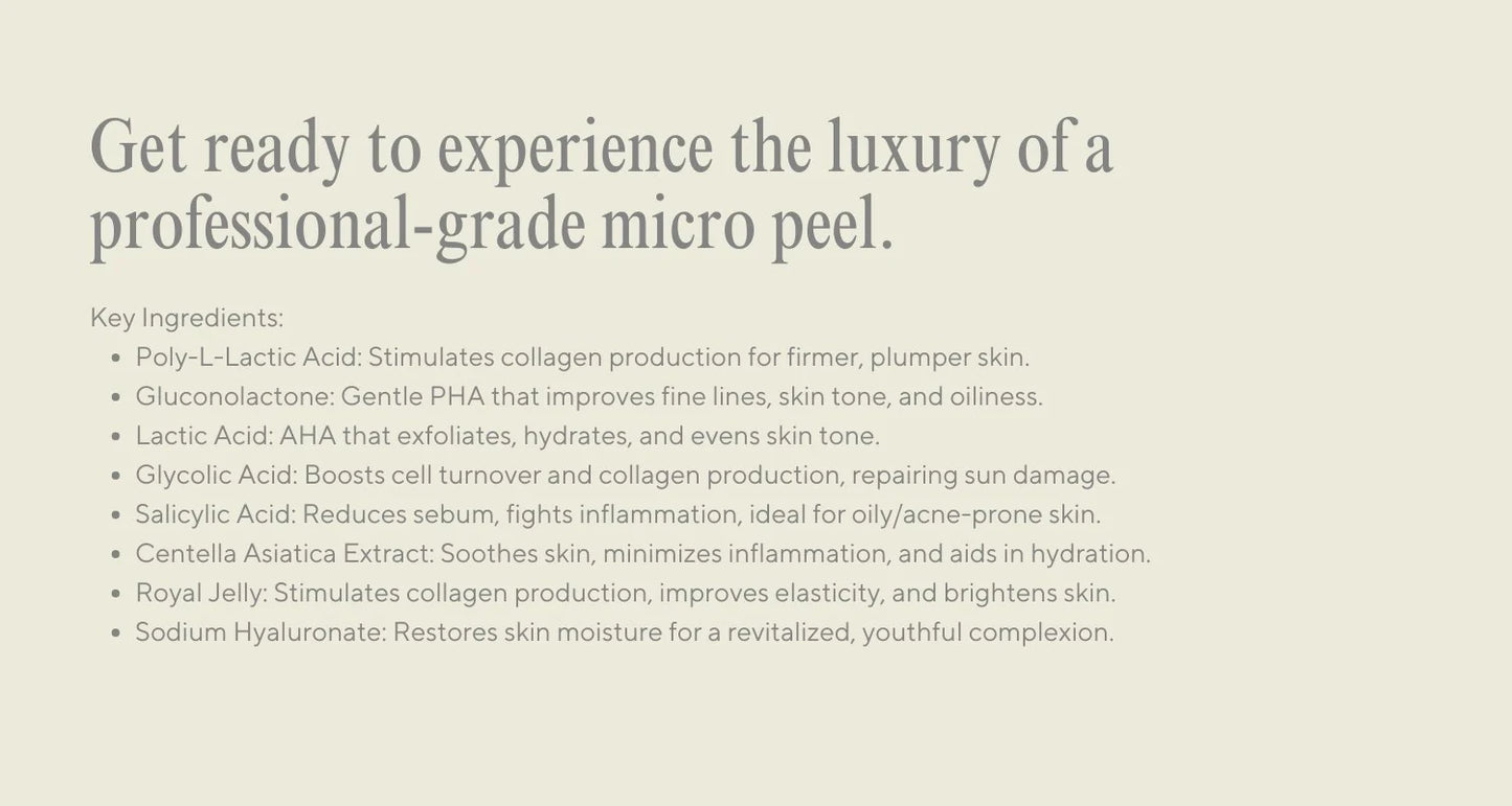 PLLA PRO Micro Peel - The Weekly Refiner ( 4 treatments/box)