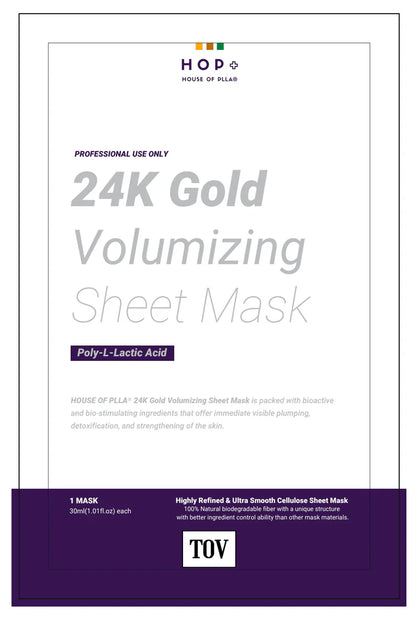 24K Gold Volumizing Sheet Mask from the House PLLA HOP